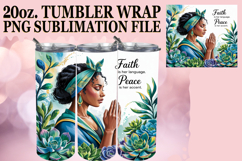 RADIANT GIFT 20oz TUMBLER WRAP, Praying Woman Product Image 1