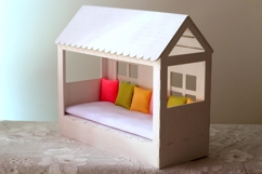 Miniature canopy bed digital file, dollhouse wooden frame Product Image 8