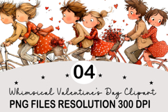 Whimsical Valentine's Day Clipart Valentine's Png Product Image 1