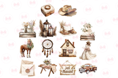 Western Boho Wedding Clipart, Set of 39 Png Product Image 4