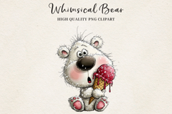 Whimsical Bear Clipart | Cute Hand-Drawn Bear Illustrations Product Image 9