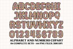 Boho tribal Alphabet png clipart, boho letters doodle Product Image 2