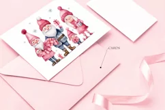 A pink Christmas family Gnomes, Pink Christmas Gnomes Product Image 5