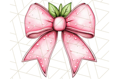 Watercolor Summer Bow Clipart PNG, Coquette Bright Bow Png Product Image 4
