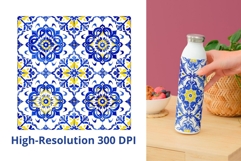 Portuguese Tiles Pattern Collection 42 Seamless Blue &amp; White Product Image 4