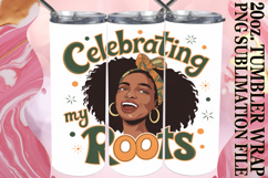 Enchanted days 20oz tumbler wrap, Black Woman Product Image 1