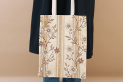 Taupe Toile Digital Paper Pack, Vintage Floral Toile Product Image 8