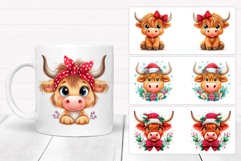 Highland Cow Mug Bundle. Cute Cow Mug Sublimation Product Image 9