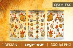 Autumn Glass Can| PNG | 16 Oz Libbey Glass Product Image 1