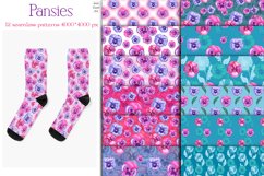 Pansies, violets. Floral seamless pattern Product Image 6