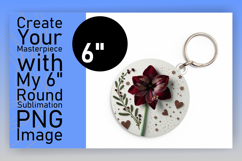 Sophisticated Circle Design Coaster PNG , 3D Flower Product Image 1
