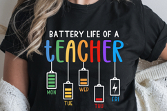 Battery Life of a Teacher SVG PNG, Funny Teacher SVG PNG Product Image 1