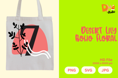 Desert Lily Boho Floral Monogram Product Image 1