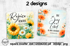 Christian sublimation designs, Square coaster Product Image 1