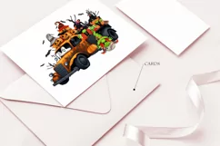 Witch gnomes on pumpkin truck, Halloween Truck, halloween Product Image 5