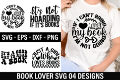 Book Lover SVG Design - If I can't bring my book I m not goi Product Image 1