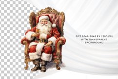 Watercolor Santa House Clipart Bundle, Set Of 16 Png Bundle Product Image 2