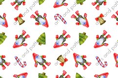 Watercolor pattern with Christmas gnomes Product Image 2