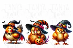 Halloween Chickens PNG for Shirt, Cute & Funny Chicken Product Image 3