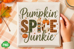 Pumpkin Spice Junkie PNG Product Image 3