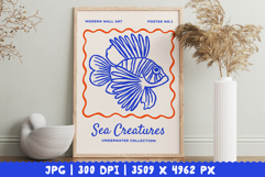 Coastal Ocean Prints | Whimsical Hand Drawn Sea Wall Art Product Image 2