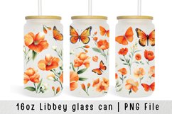 Flower Can Glass Wrap 16 Oz Libbey Can Sublimation Product Image 1