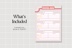Financial Goals Sheet Printable Financial Planner PDF Product Image 2