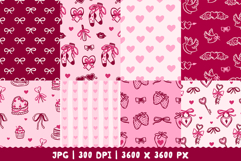 16 Whimsical Love Coquette Digital Paper Product Image 2