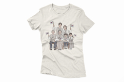 Korean Family Hanbok Taegeukgi Patriotic Gathering PNG Product Image 4