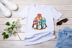 christmas cute penguin clipart, penguin sublimation Product Image 2