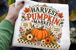 Harvest Pumpkin Market Fall Harvest Vintage Autumn Product Image 1