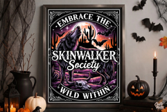 Skinwalker Society Halloween PNG Sign Graphic Wolf Artworkt Product Image 2