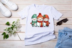 9 PNG Colorful Christmas Snowman, Snowman Sublimation Bundle Product Image 4