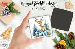 Magnet Sublimation | Watercolour Christmas Magnet Product Image 1