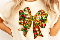 Christmas Bow PNG, Coquette Christmas Sublimation, Christmas Product Image 10