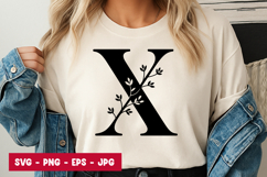 Letter X Bloom SVG PNG Product Image 1
