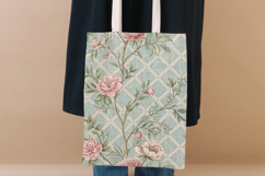 Powder Blue Toile Digital Paper Pack, Vintage Floral Toile Product Image 8