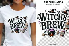 Witch's Brew PNG, Retro Designs for Shirts & Tumblers Product Image 1