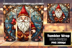 Winter Joy Stained Glass 3D Sublimation Tumbler 20oz Product Image 1