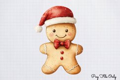 Christmas Gingerbread Man Clipart PNG Product Image 1