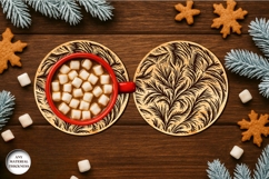 Frost Pattern Coffee Coasters SVG Bundle | Drink Coaster Product Image 8