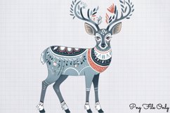 Scandinavian Christmas Reindeer Clipart Bundle Product Image 11