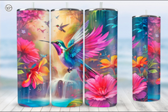 Hummingbirds Tumbler Sublimation, 20 oz Tumbler Wrap Product Image 5