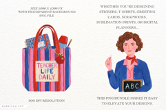 Teacher Life Daily Routine Clipart Product Image 2