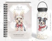 Christmas Dogs Clipart, Vintage PNG Product Image 9