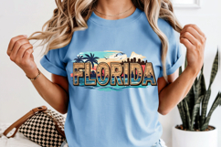 Florida State PNG, Vintage Sunshine State Beach Sublimation Product Image 8