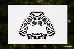 Christmas Sweater Ornament Laser Cut | Glowforge | SVG Product Image 2
