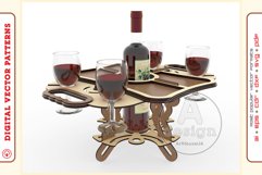 Wine Serving Tray - laser cutting file - Glowforge ready SVG Product Image 6