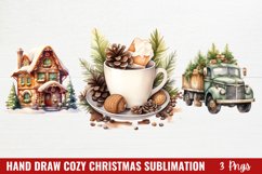 Hand Draw Cozy Christmas Sublimation, PNG Product Image 1