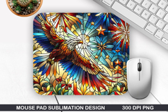 Bald Eagle Mouse Pad Sublimation, 4th Of July Mouse Pad PNG Product Image 1